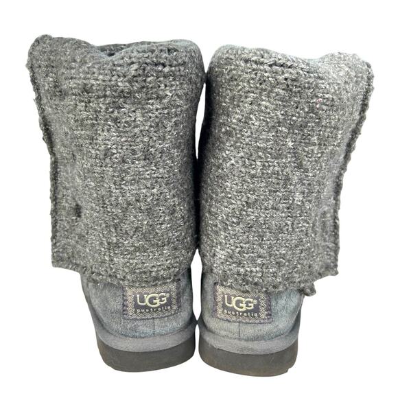 UGG Women’s Cardy Lattice Knit Tall Grey Pull On Boot Size 8 - Picture 8 of 12